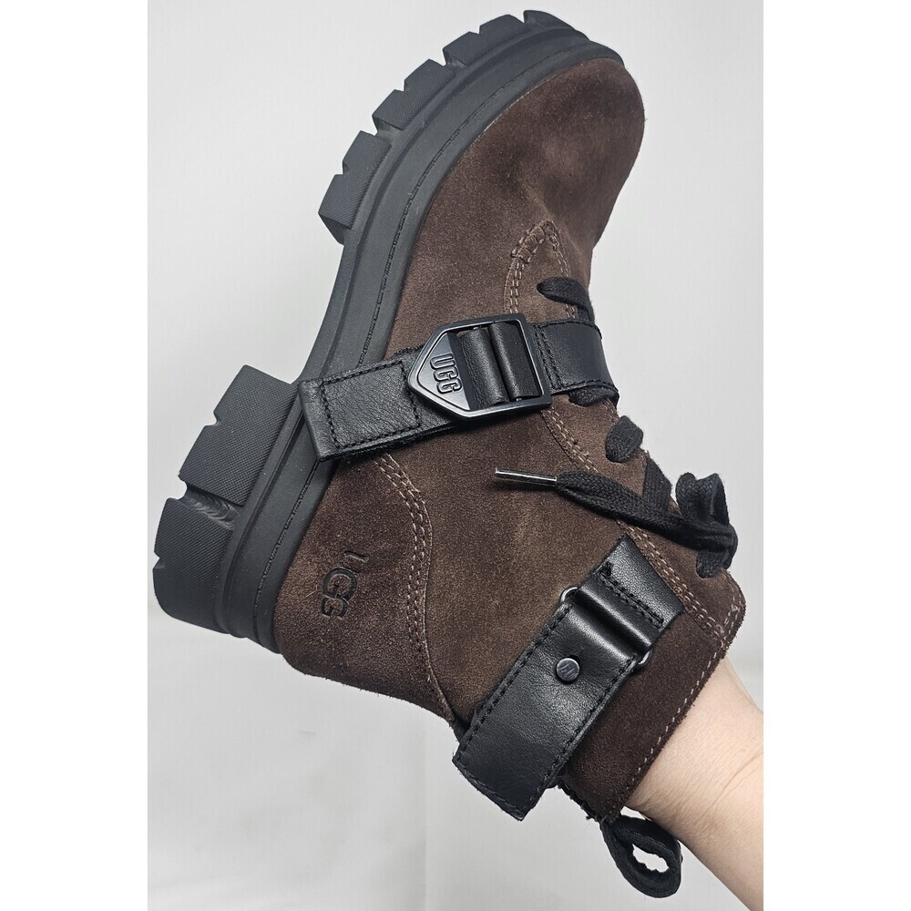 UGG Ashton Lace Up Women's Waterproof Suede & Leather Boots Burnt Cedar Size 8.5 - Picture 6 of 12